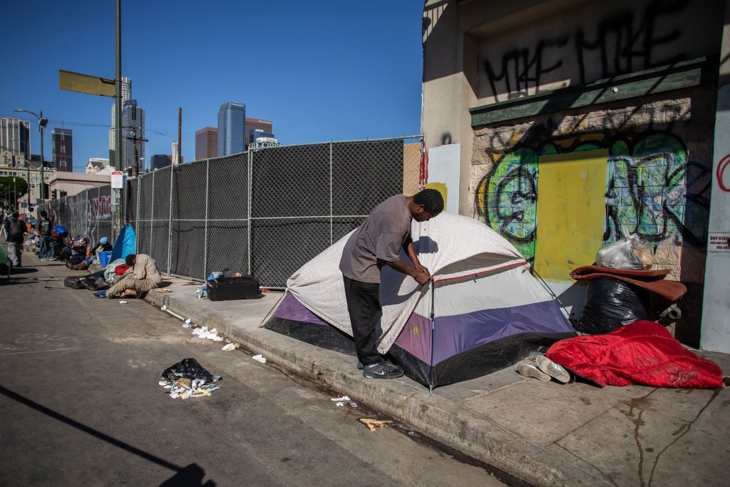 Homeless People Living in the Streets of California