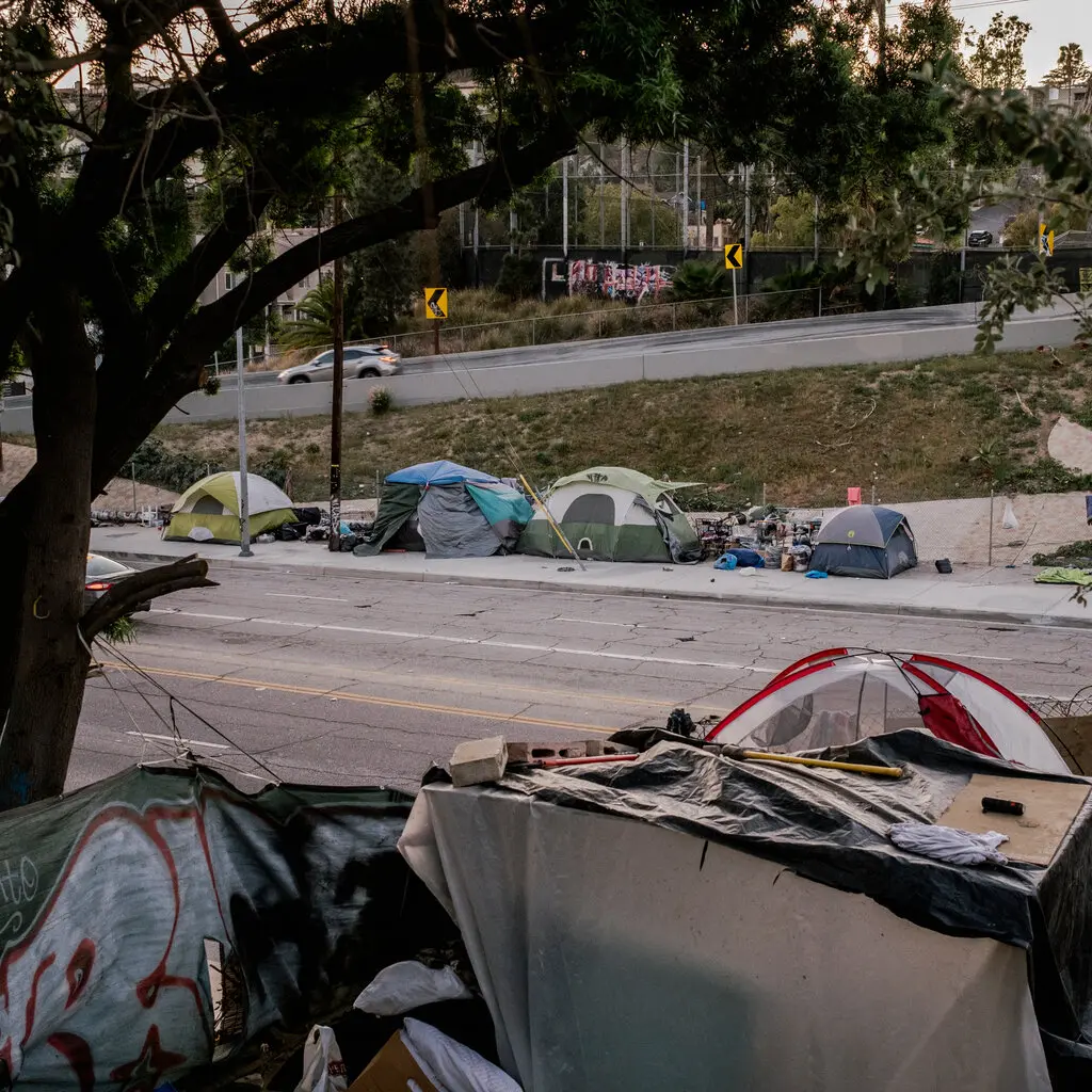 Homeless Peoples Tents in California